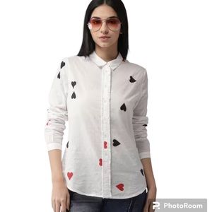 NEW Scotch & Soda Printed Dobby Button Down Shirt Size Medium